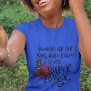 Camiseta 7am SISTER SUPER POWER (Pele Escura) Blue Short (C