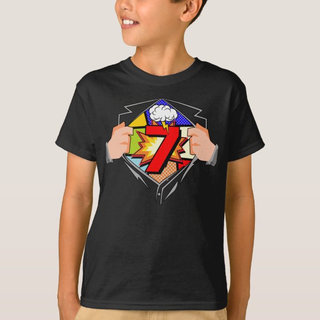 Camiseta 7o Aniversário cómico (Frente)