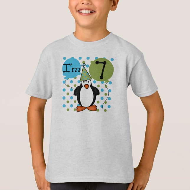 Camiseta 7o Aniversário do pinguim (Frente)