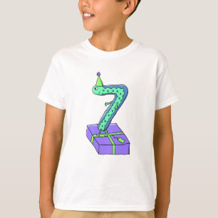 Camiseta 7o Desenhos animados do aniversário
