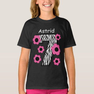 Camiseta 7o Nome feito sob encomenda C007 da zebra