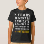 Camiseta 7th Birthday Gift Months 7 Yrs Old Being Awesome<br><div class="desc">BIRTHDAY TEES 7th Birthday Gift Tshirt 84 Months 7 Years Old Being Awesome If your son or daughter is having a birthday party 2012 your going to want them to represent how long they have been awesome with this cool t-shirt Great to get as a gift idea for someone is...</div>