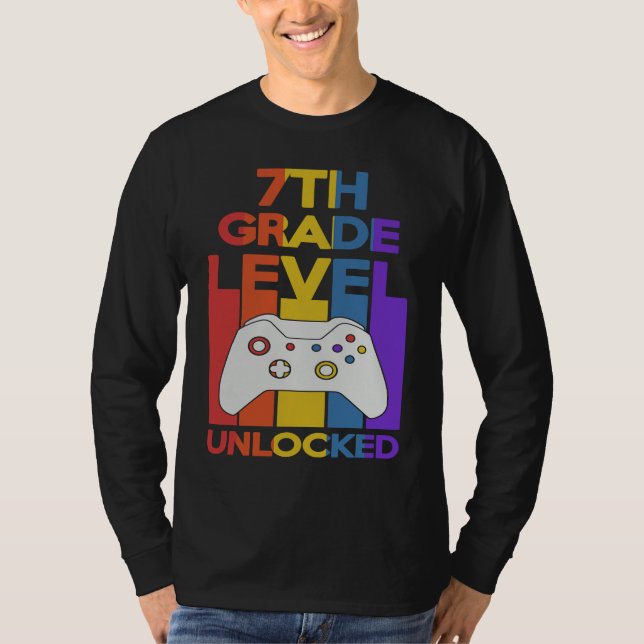 Camiseta 7th Grade Level Unlocked Video Gamer Back to Schoo (Frente)