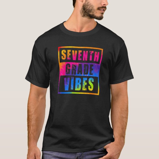 Camiseta 7th Grade Vibes First Day Of School Back To School (Frente)