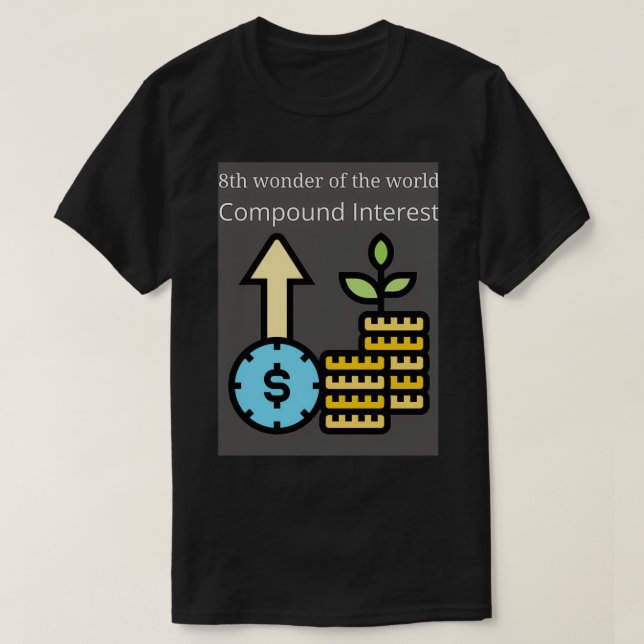 Camiseta 8ª maravilha do World Compound Interest (Frente do Design)