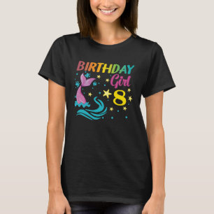 Camiseta 8ª Rapariga Aniversário Sereia Cana 8 Anos