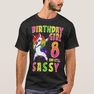Camiseta 8º Aniversário A Dabbing Unicorn, 8 anos, Rua