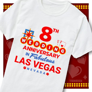 Camiseta 8º Aniversário de Casamento Fabuloso Casal de Las 