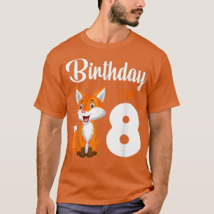 Camiseta 8º Aniversário De Meninos E Meninas De 8 Anos De I