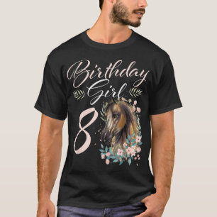 Camiseta 8º aniversário Menina Cavalo com Mais de 8 anos Di