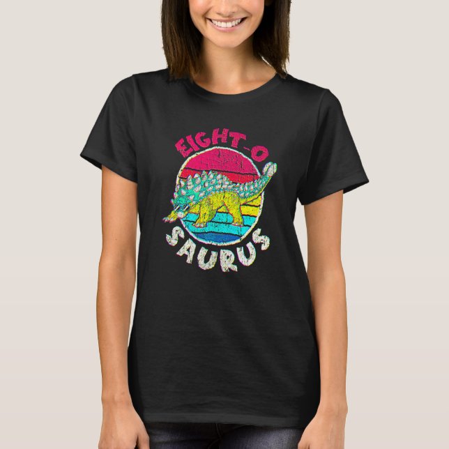 Camiseta 8º Aniversário Oito de Surus I Ankylosaurus I Fami (Frente)