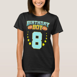 Camiseta 8º Aniversário Para Crianças De 8 Anos De Futebol