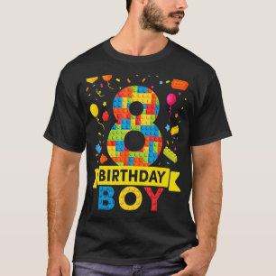 Camiseta 8º aniversário Presente de 8 anos Meninos de Const