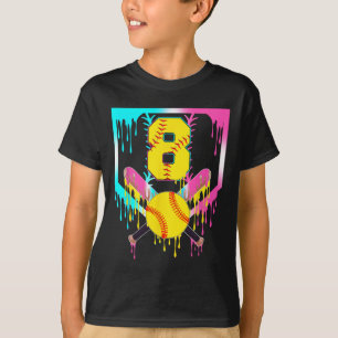 Camiseta 8º Aniversário Softll Home Plate Drip Sorvete 8 An