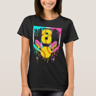 Camiseta 8º Aniversário Softll Home Plate Drip Sorvete 8 An