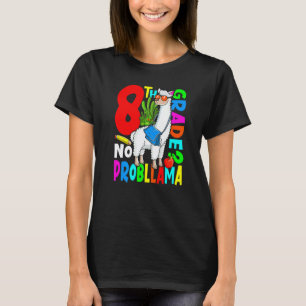 Camiseta 8º ano sem problema Llama volta às aulas primeiro