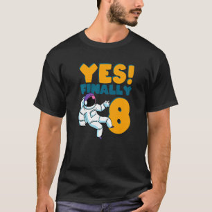 Camiseta 8º Astronauta Espaço de Astronauta de Aniversário 