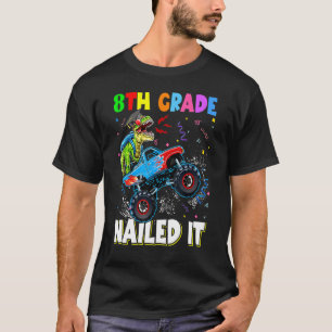 Camiseta 8º Grau Nails Dinossaur Rex Monster Truck Gra