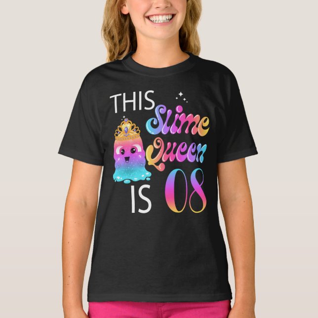 Camiseta 8º Presente de Aniversário da Rainha Slime para Me (Frente)