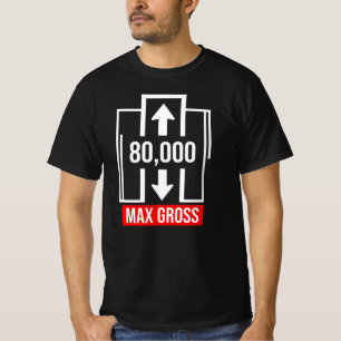 Camiseta 80000 Presente CDL Caminhoneiro Peso Bruto Máximo