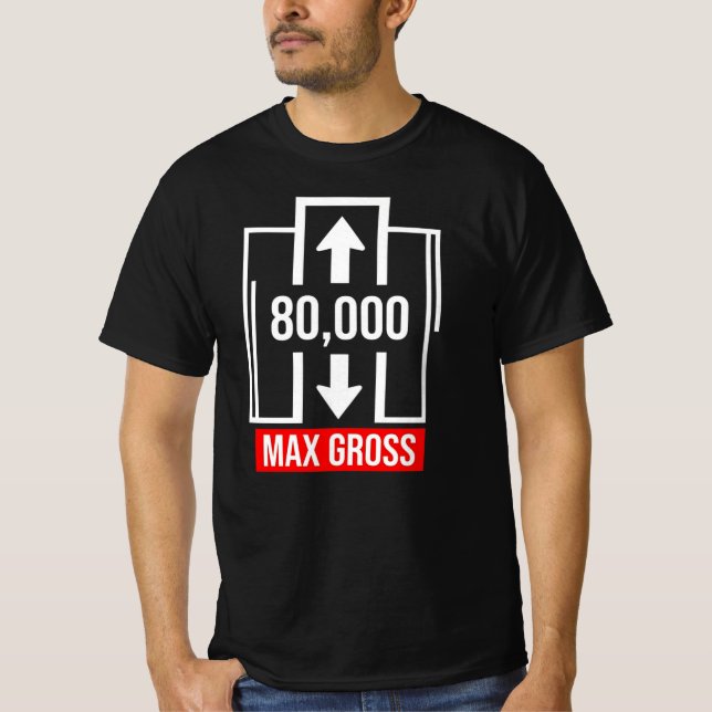 Camiseta 80000 Presente CDL Caminhoneiro Peso Bruto Máximo (Frente)