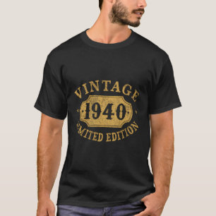 Camiseta 80 1940 Limitada Anniversar De Aniversário De Aniv
