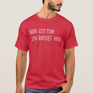 Camiseta 80 Algodão 20 Cabelo de Basset Hound vintage
