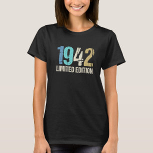 Camiseta 80 Aniversário Damas Mens 80 Anos 1942 15
