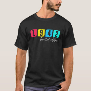 Camiseta 80 Aniversário Damas Mens 80 Anos 1942 31