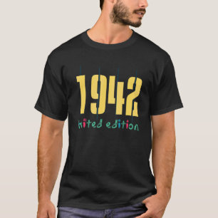 Camiseta 80 Aniversário Damas Mens 80 Anos 1942 35