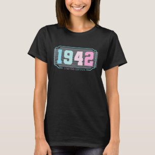 Camiseta 80 Aniversário Damas Mens 80 Anos 1942 42
