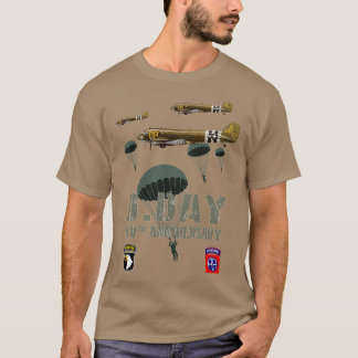 Camiseta 80 Aniversário de Aterrissagem Aliada WWII