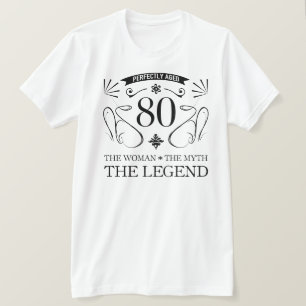 Camiseta 80 Aniversário Para Mulheres