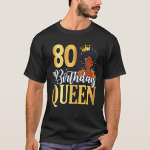 Camiseta 80 Anos de Aniversário Rainha 80 da Coroa