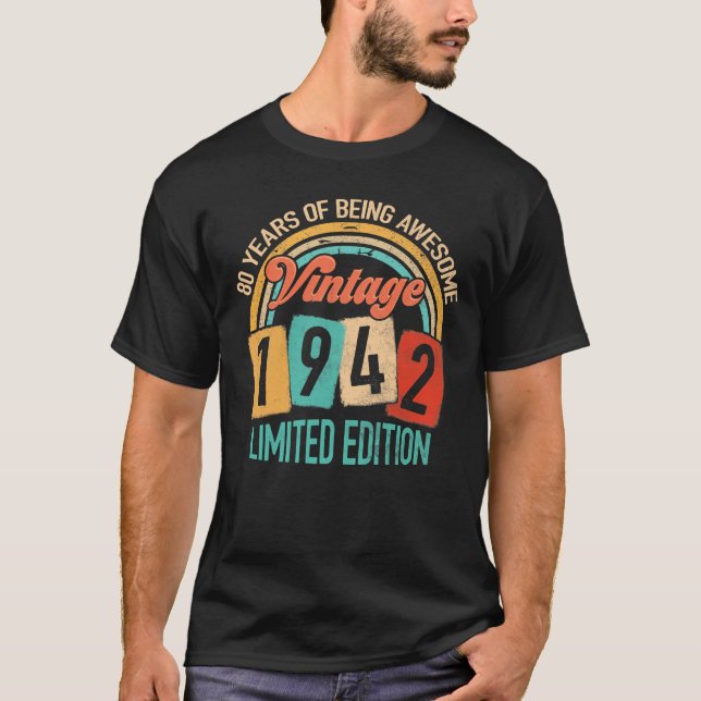 Camiseta 80 Anos De Idade Incrível No Aniversário De 80 194 (Frente)