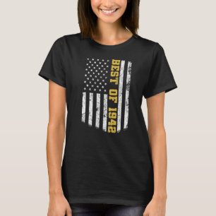 Camiseta 80 Anos De Idade Melhor Do Aniversário De 80 1942