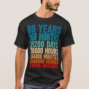Camiseta 80 Anos De Ser Fantástico Oferece 80 Anos De Idade