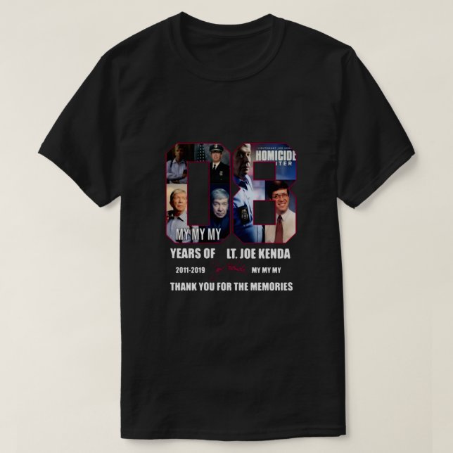 Camiseta 80 Anos De Tenente Joe Kenda Os Meus Agradecimento (Frente do Design)