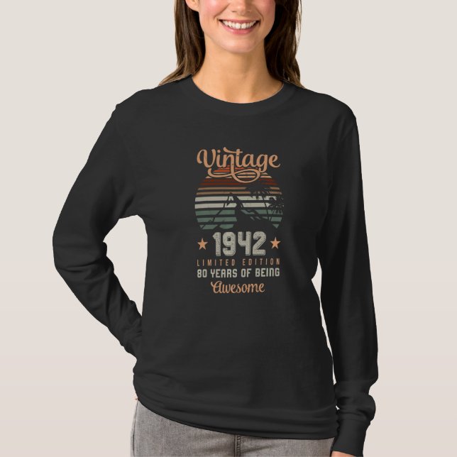Camiseta 80 Anos De Vintage Incrível (Frente)