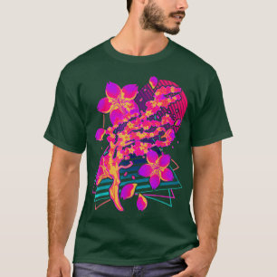 Camiseta 80 Art Sakura Flower Japan Retro Vaporwave Cherry