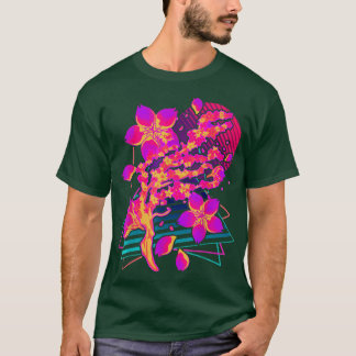 Camiseta 80 Art Sakura Flower Japan Retro Vaporwave Cherry