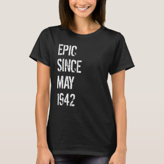 Camiseta 80 Birthday Boys Girls Nascer Maio De 1942 80 Anos