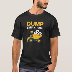 Camiseta 80 Birthday Construtora Truck Dumper 80 Anos Ol