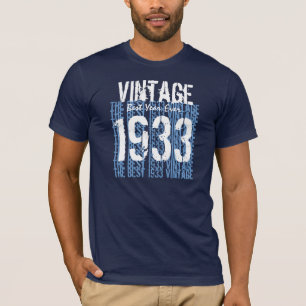 Camiseta 80 Birthday Gift 1933 ou ANY YEAR Vintage V01
