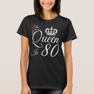 Camiseta 80 Birthday Queen