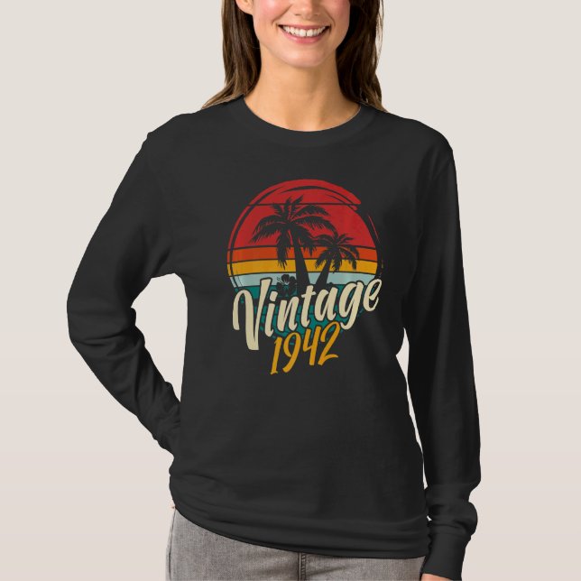 Camiseta 80 Birthday Vintage 1942 (Frente)
