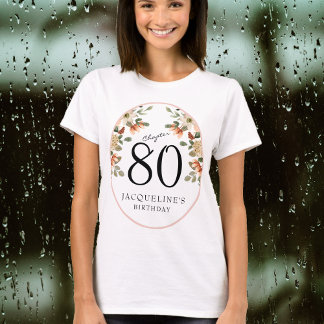 Camiseta 80 Birthday Vintage Floral