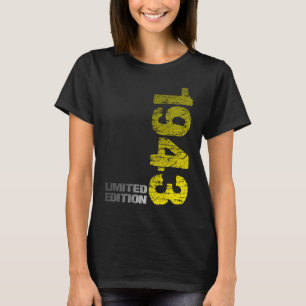 Camiseta 80 de 1943 nascer de aniversário de 1943