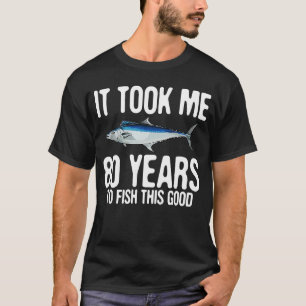 Camiseta 80 de Pesca Espanhola De Carapau Aniversário De 80