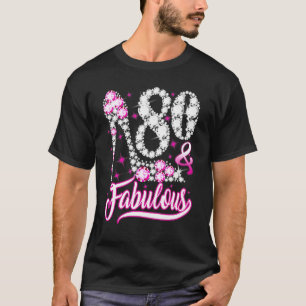 Camiseta 80 e fabuloso 80 de aniversário Engraçado Diamante